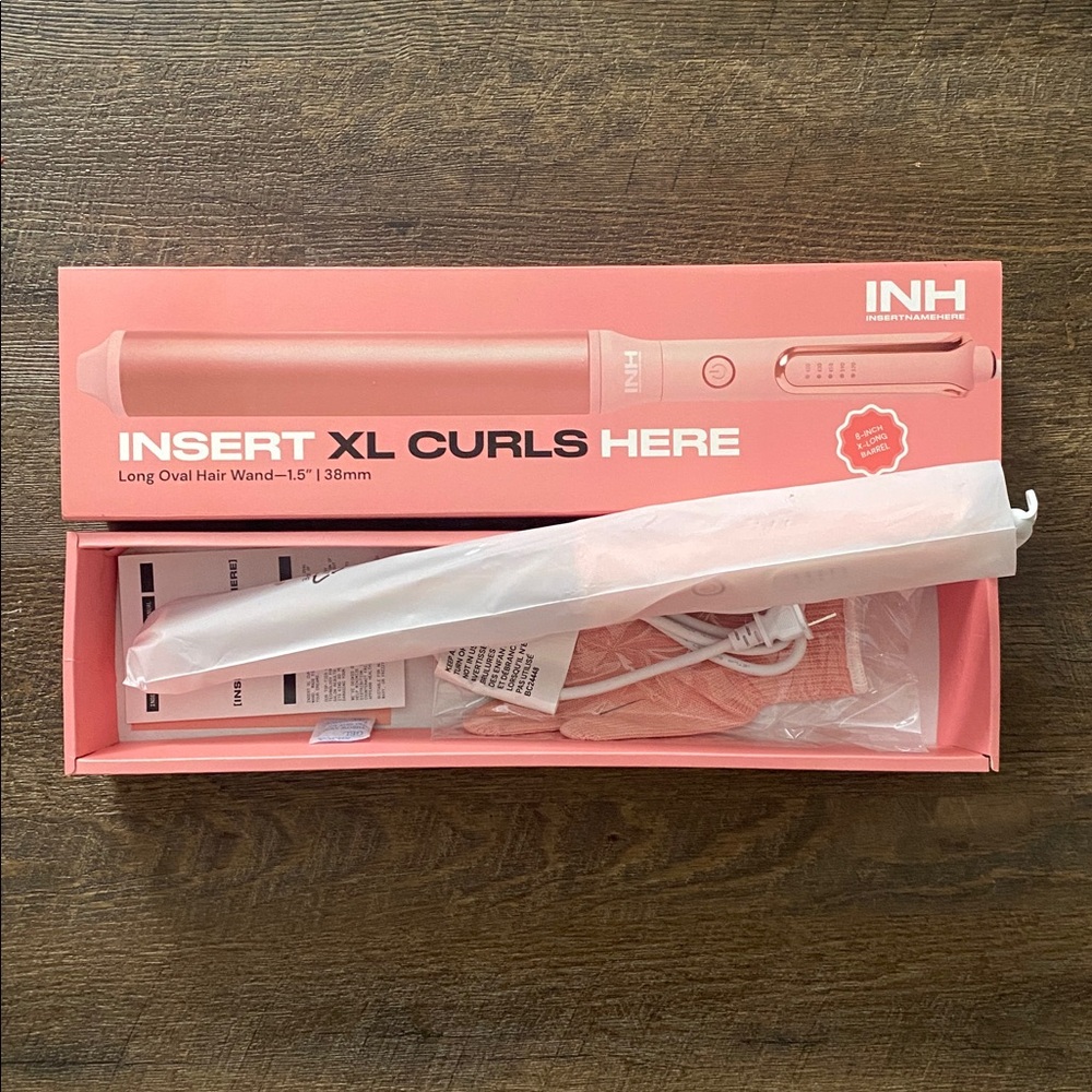 New INH INSERT XL Curls Here Hair Curling Wand